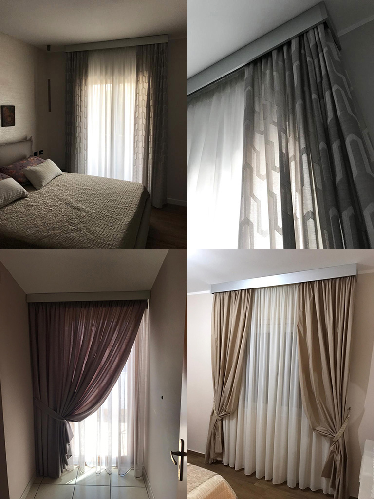 <span>Tende da interno</span>Tenda con mantovana, semicalata e fondo